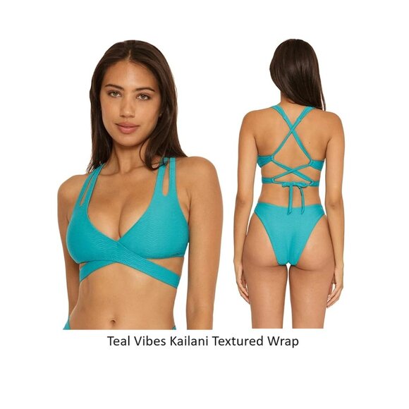 NWT Becca Women Size Halter Crossback Bikini Tops Size S-D Cup $90 12HL914 - Picture 5 of 9